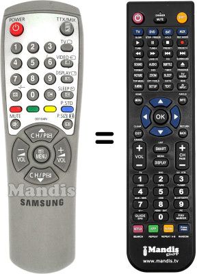 Replacement remote control Samsung CW6844W8X Replacement remote control Samsung CW6844W8X