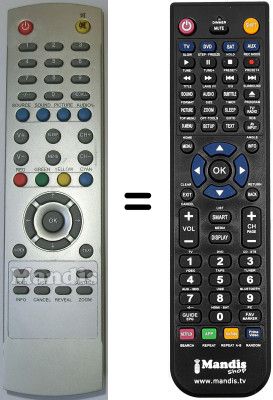 Replacement remote control Airis MW149