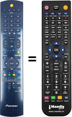 Replacement remote control Pioneer PDP427 HD