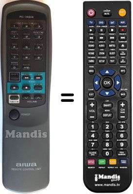 Replacement remote control Aiwa CX-NS50