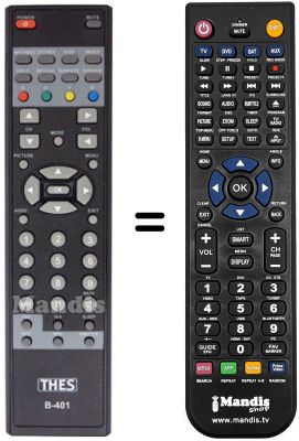 Replacement remote control THES LTV2688