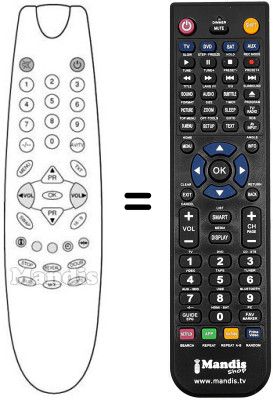 Replacement remote control Beko 20C1T57