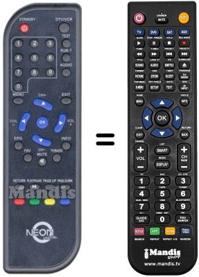 Replacement remote control NEOM NM245TNT
