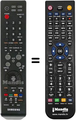 Replacement remote control Samsung PS42E7HDX Replacement remote control Samsung PS42E7HDX