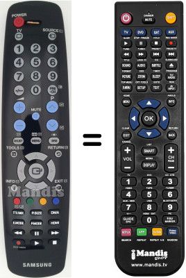 Replacement remote control Samsung LE40A451C1HXCS Replacement remote control Samsung LE40A451C1HXCS