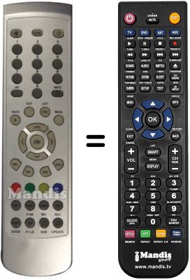 Replacement remote control Bush RF6685DVPL