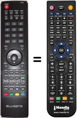 Replacement remote control Blusens M99MCIRST2B19PSP-1101595