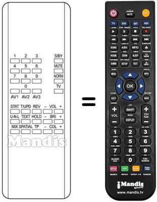 Replacement remote control REMCON1259