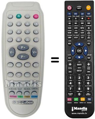 Replacement remote control Shinelco CRTC21RF
