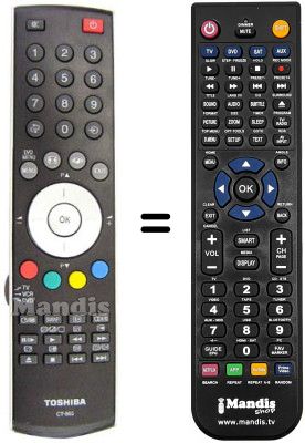 Replacement remote control Toshiba 32WL68PG Replacement remote control Toshiba 32WL68PG
