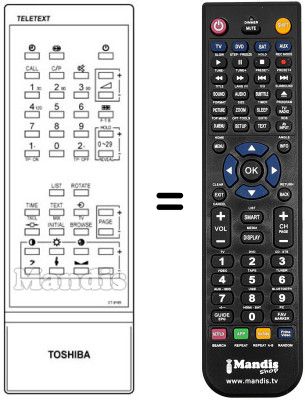 Replacement remote control Toshiba 23120704