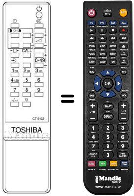 Replacement remote control CT-9432