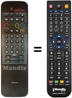 Replacement remote control CT-9712