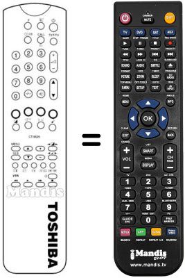 Replacement remote control Toshiba 23306069 Replacement remote control Toshiba 23306069