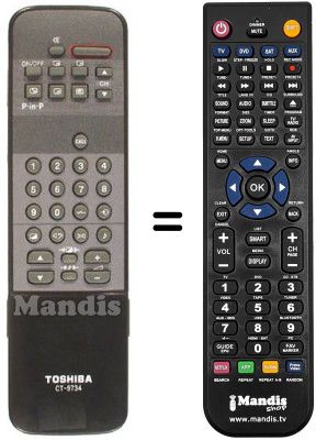 Replacement remote control CT-9734
