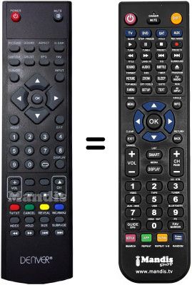 Replacement remote control Denver LED-5569T2CS