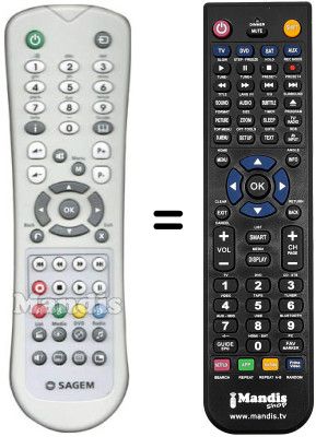 Replacement remote control Sagem DTR6700T