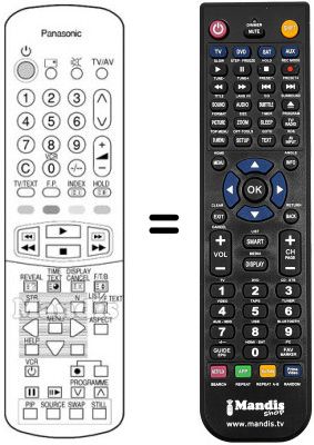 Replacement remote control Panasonic EUR51922