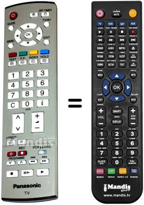 Replacement remote control Panasonic EUR765101B