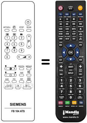 Replacement remote control Siemens FS248M6