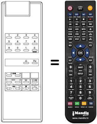 Replacement remote control ITT 56520933