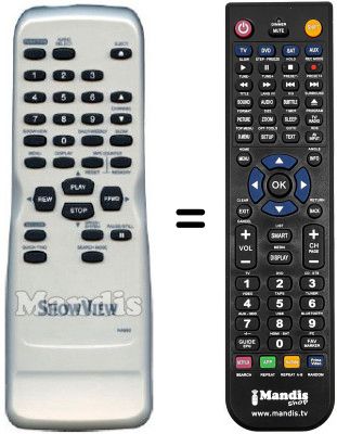 Replacement remote control Funai D50Y-100M