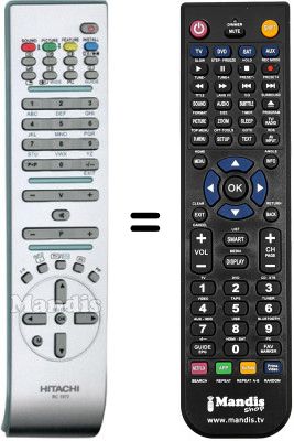 Replacement remote control Hitachi VS20349162