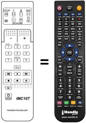 Replacement remote control Thomson 81MXC95 N