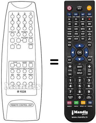 Replacement remote control Sound Color TVC2805