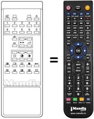 Replacement remote control Audiosonic KT9555TX