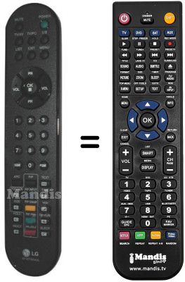 Replacement remote control LG 6710T00003L Replacement remote control LG 6710T00003L