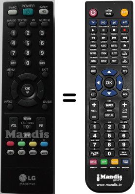 Replacement remote control LG M2362D-PZL Replacement remote control LG M2362D-PZL