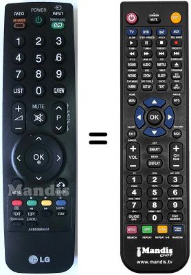 Replacement remote control LG 32LV3400-ZA