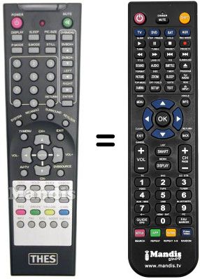 Replacement remote control THES LTW37D98T