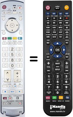 Replacement remote control Panasonic TH-42PX600EN