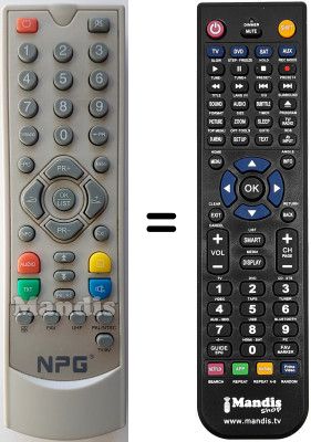 Replacement remote control Npg DTR-101