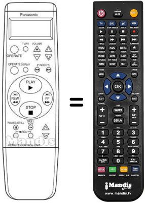 Replacement remote control Panasonic REMCON014