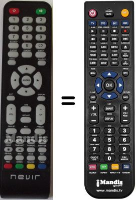 Replacement remote control Nevir NVR7503-24HDN