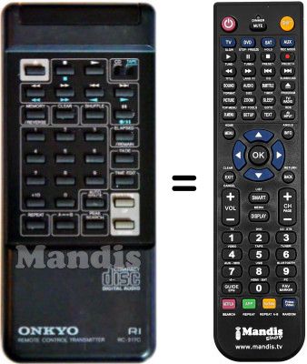 Replacement remote control RC217C