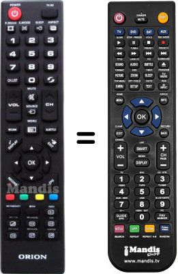 Replacement remote control Orion ORI001