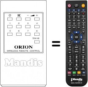 Replacement remote control Orion 1810-0381