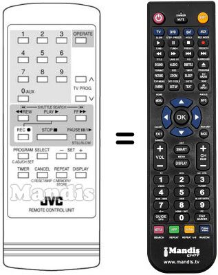 Replacement remote control JVC PQ21206C