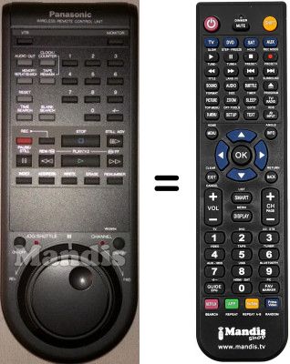Replacement remote control Panasonic VEQ1014