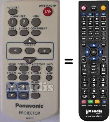 Replacement remote control Panasonic PT-VX400 ( PROJECTOR )