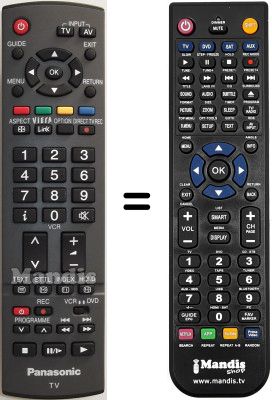 Replacement remote control Panasonic TX-19LED8F