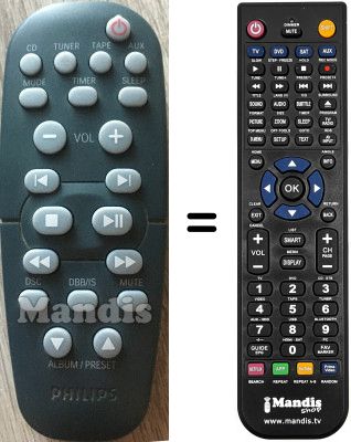 Replacement remote control Philips MCM390
