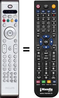 Replacement remote control Philips 42PF5520D / 10