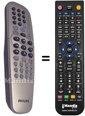 Replacement remote control Philips 996500023967 Replacement remote control Philips 996500023967