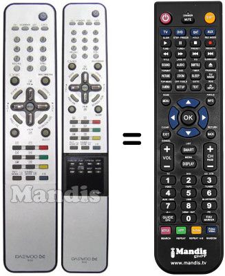 Replacement remote control Daewoo DT42A1 Replacement remote control Daewoo DT42A1