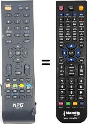 Replacement remote control RC-01B